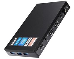 Kleine Fanless Mini PC met Celeron N5105, 8GB RAM en 128GB SSD, Windows 11 Pro, 4K HDMI, WiFi 6 en Bluetooth 5.2