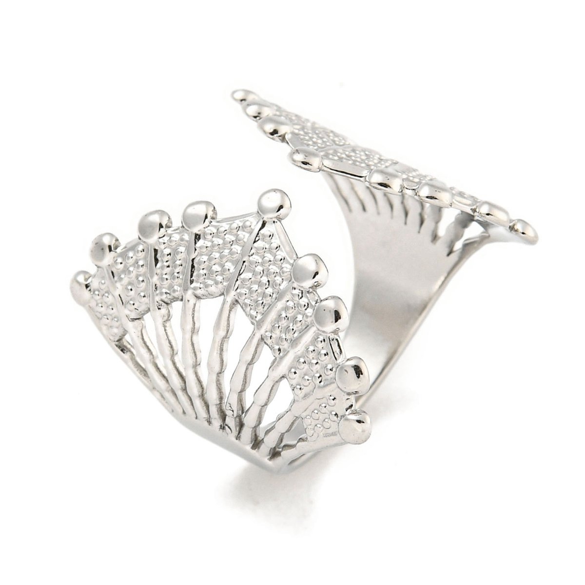 Ring stainless steel open ring bohemian, one size ring, zilverkleurig, 100% waterproof, verstelbare ring, cadeau