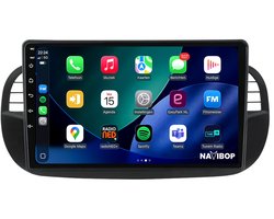 Geschikt voor Abarth 500 Zwart (2005 t/m 2017) | 4+64GB 8-CORE | 9 inch Android 15.0 CarPlay autoradio | Draadloos CarPlay & Android Auto | Externe microfoon | Bluetooth & WiFi | NAVIBOP NB-4096 | Bouwjaar 2005 t/m 2017