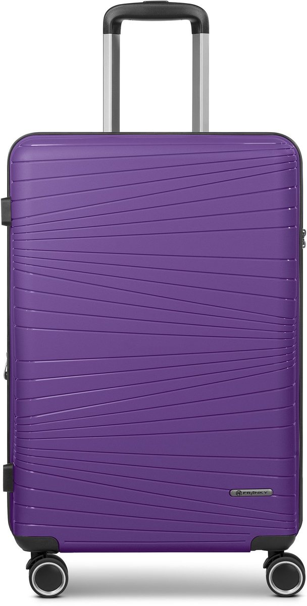 Franky Dallas 3.0 4-wiel trolley M 65 cm met rekbare vouw - Harde bagage - TSA slot - purple