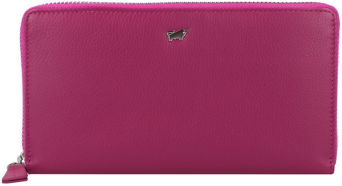 Braun Büffel Joy Portemonnee RFID-bescherming Leer 19 cm - Dames - Horizontaal - purple plum