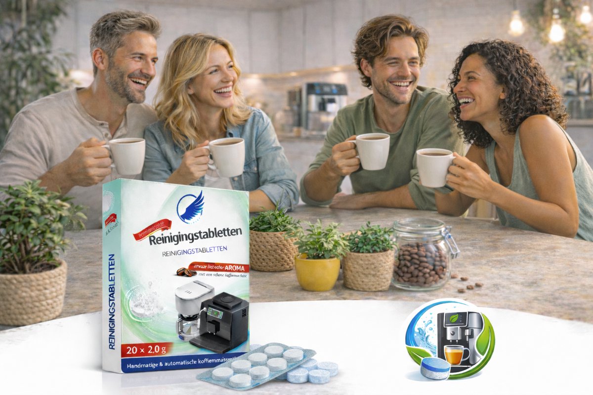 Reinigings tabletten Koffiemachine 20 Stuks – Fosfaatvrij – Universeel voor Jura, Siemens, Philips, De’Longhi — afbeelding 3
