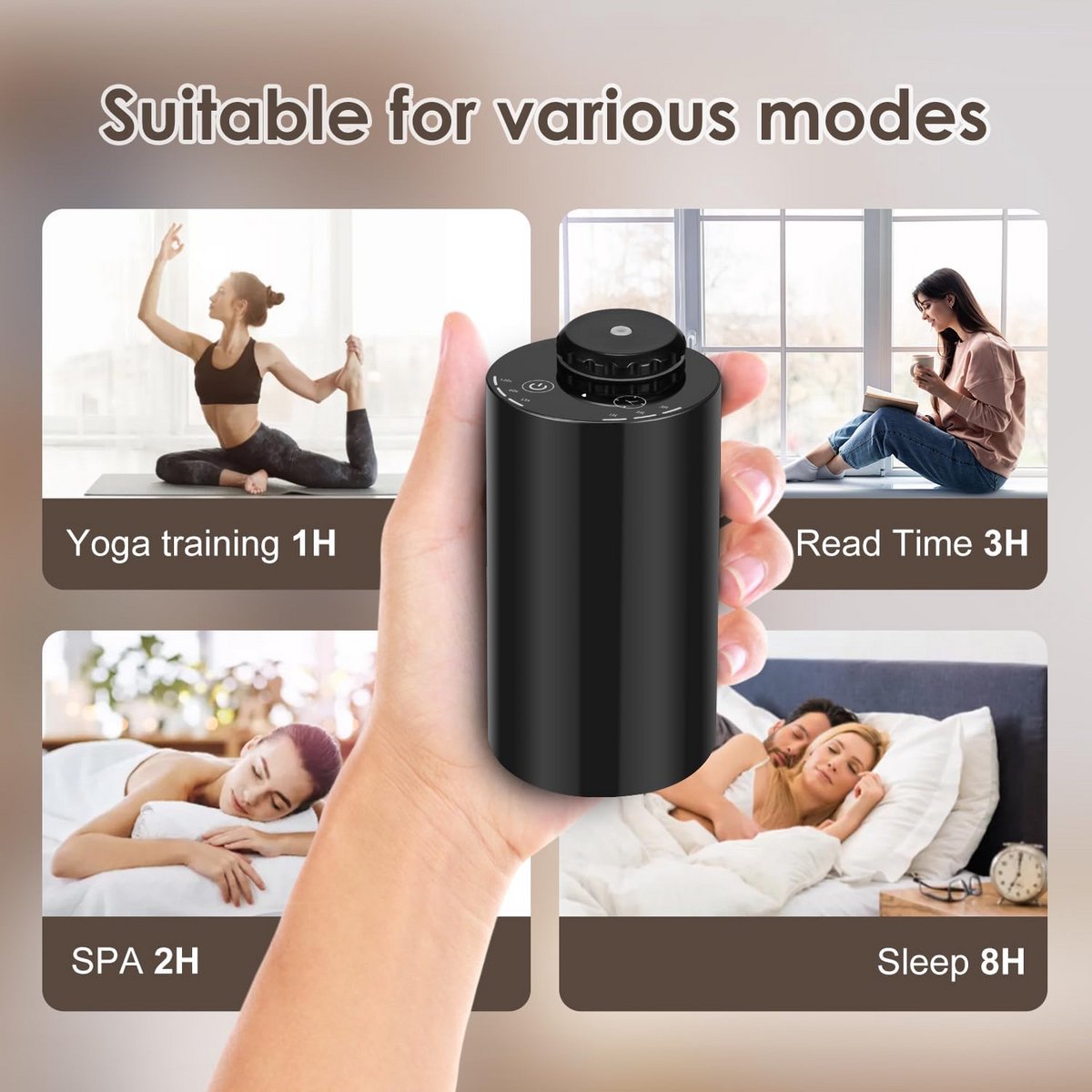 Waterloze Aromatherapie Diffuser met 7 Kleuren LED Verlichting - Fijnverstuiver voor Thuis, Auto en Kantoor — cadeau in Wonen & Interieur - foto 3