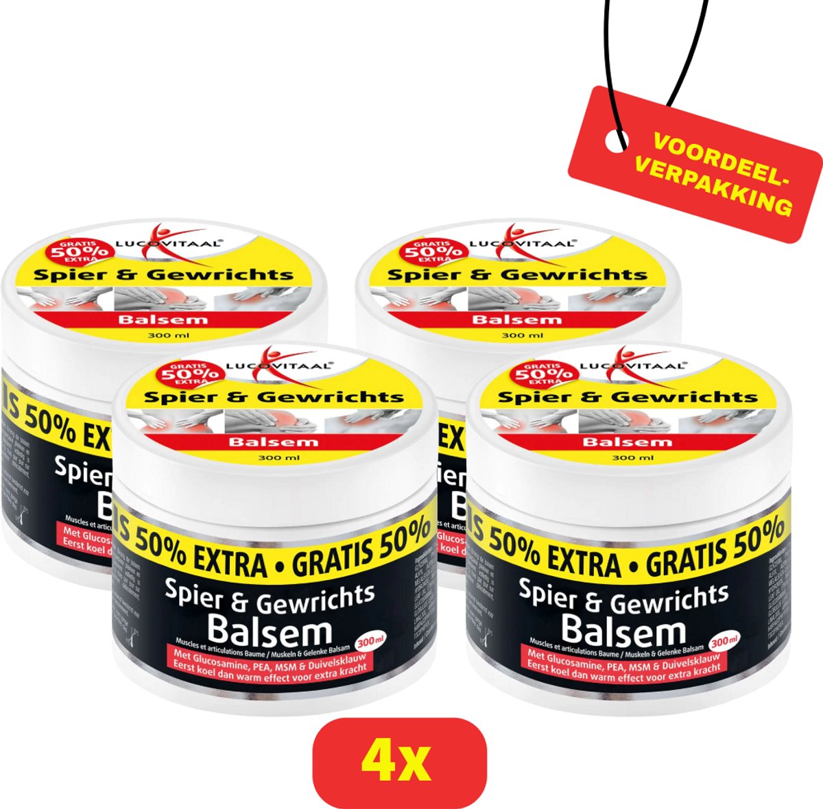 Lucovitaal - Spier & Gewrichtsbalsem - 4x - voordeelverpakking!