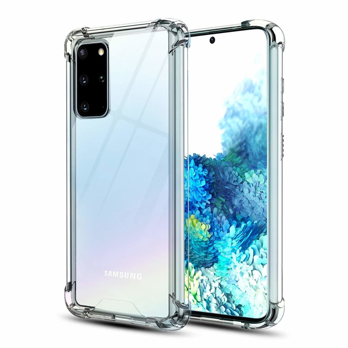 Mobile5 - Hoesje geschikt voor Samsung Galaxy S20 Plus - Transparant - Opstaande hoeken