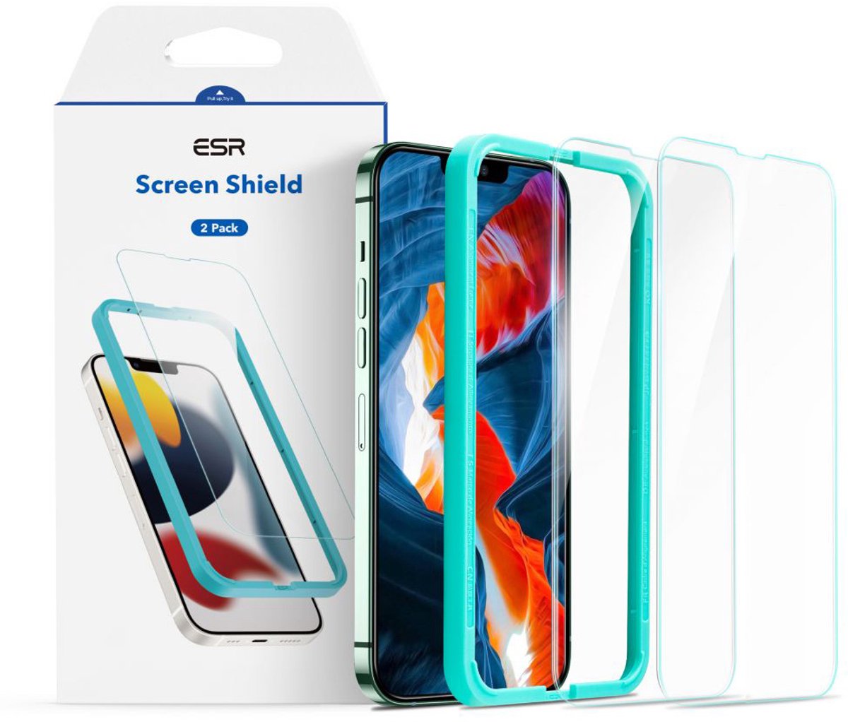 ESR Apple iPhone 13 Pro Max Tempered Glass met Montageframe (2-Pack)