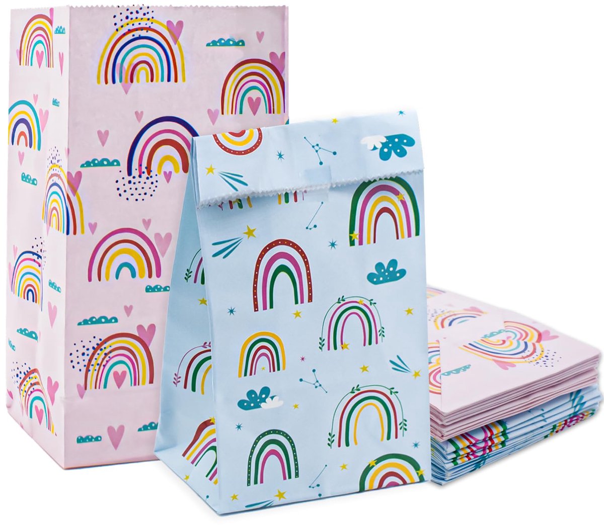 IMPERATORIS® Uitdeelzakjes met Strip/Stickers - Koekzakjes/Snoepzak/Geschenkzakjes - 24 stuks