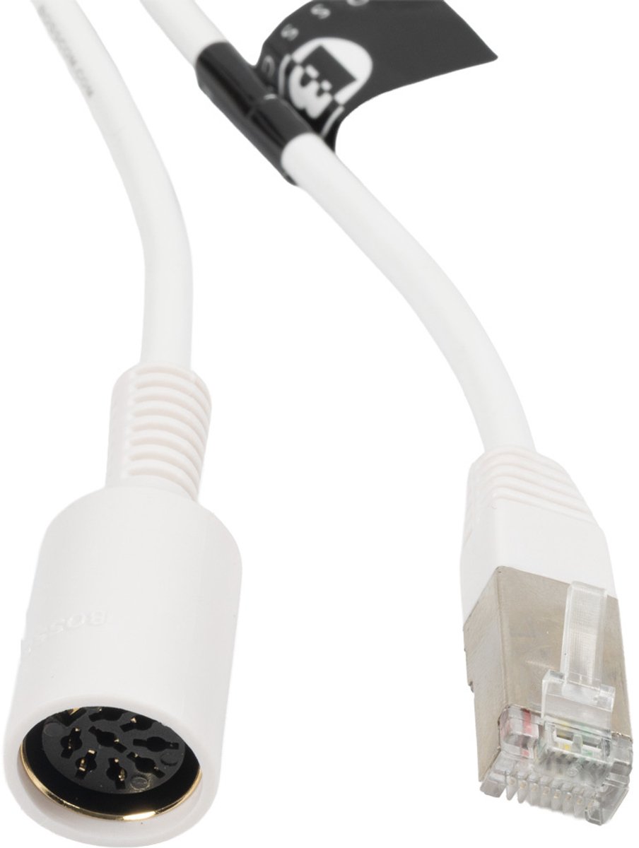 BOSSCOM RJ45 - DIN 8-pins / Powerlink PL8 (v) kabel voor B&O | wit | 15 meter