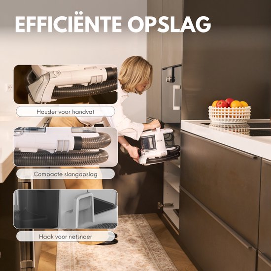 RYER Vlekkenreiniger Compact - Tapijtreiniger - 2 Opzetstukken - Meubelreiniger - Bank Reiniger Machine - Zetelreiniger