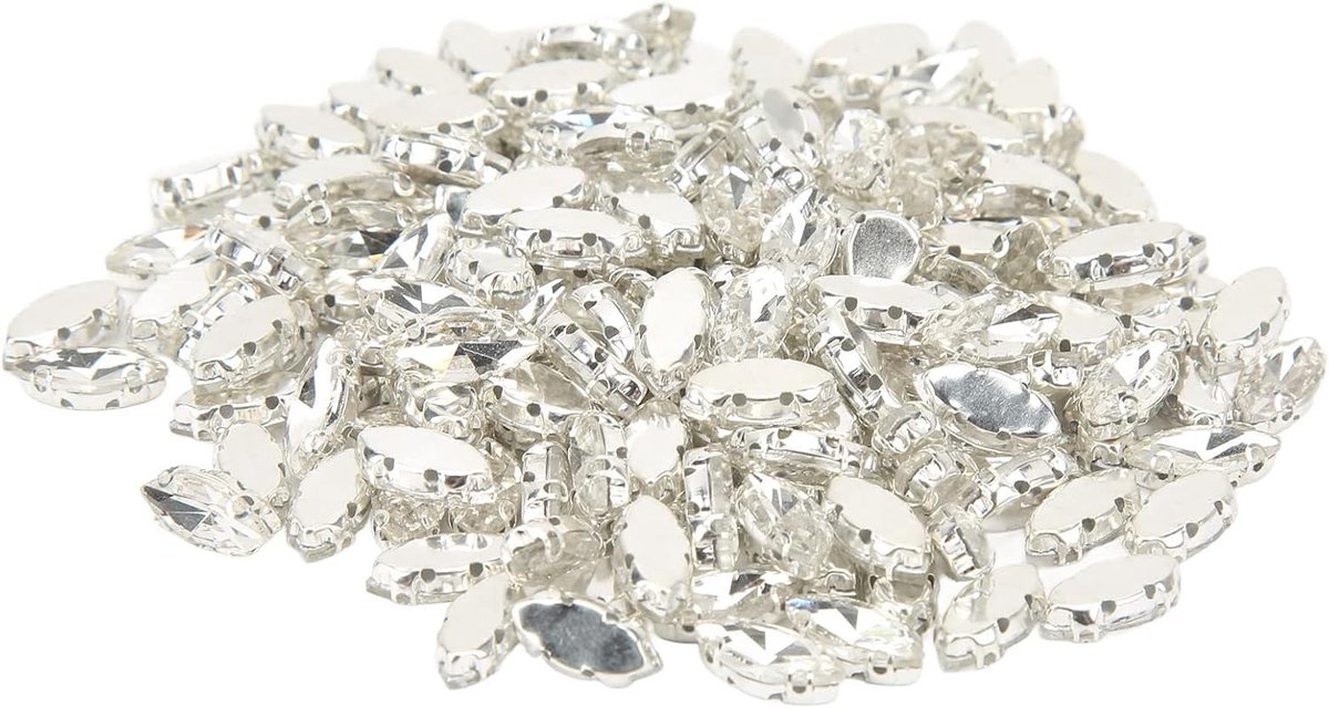 200pcs Horse Eye Flat Back Rhinestone - Sew Rhinestone Beads voor Kleding en Decoratie