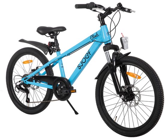 SJOEF Climb Jongensfiets / Mountainbike 22 inch | 6 Versnellingen | Schrijfremmen | Blauw