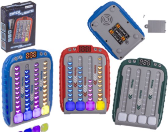 Catch the Lights Game Console – LED, Geluid, Compact, 3 Kleuren