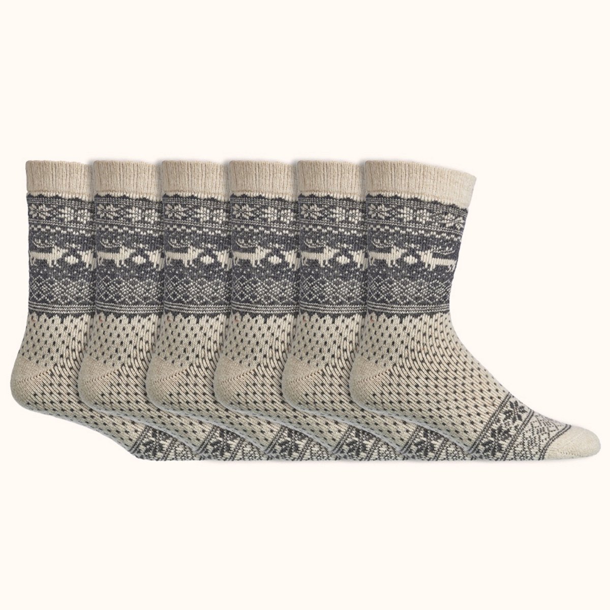 Noorse sokken Merinowol Alpacawol Wit