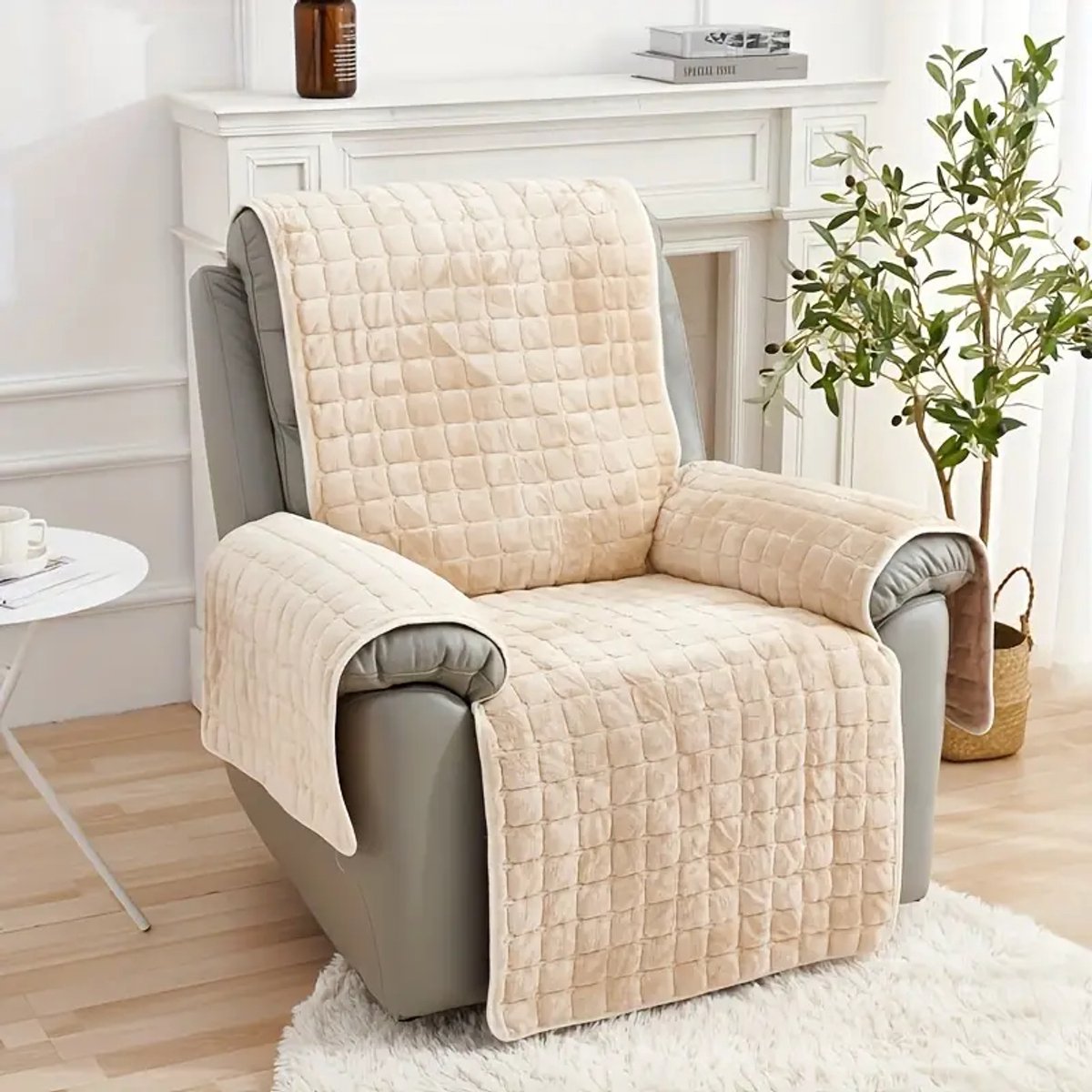 Daity Een dikke - warme flanellen hoes voor een relaxfauteuil - een antislip hoes voor een relaxfauteuil - geschikt voor de woonkamer - op kantoor en als decoratie voor thuis.