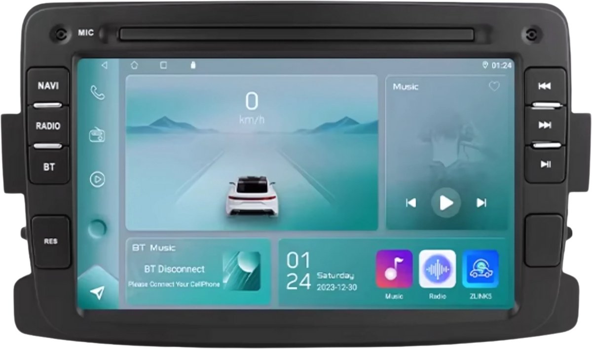 Autoradio met bluetooth - Carplay - Voor Renault / Dacia (Duster / Sandero / Captur / Logan 2 / Dokker / Symbol / Xray) - Geschikt voor Apple en Android - Stereo - Navigatie - Navigatiesysteem auto - 3GB 32GB