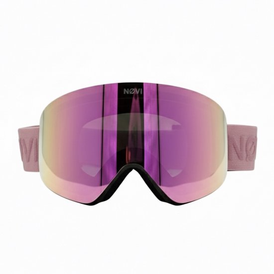 NØVI - PINK LADY - Skibril - Roze - Unisex - Anti fog - Magnetische lens