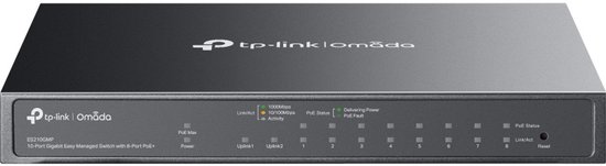 TP-Link Omada ES210GMP netwerk-switch Managed Gigabit Ethernet (10/100/1000) Power over Ethernet (PoE) Zwart