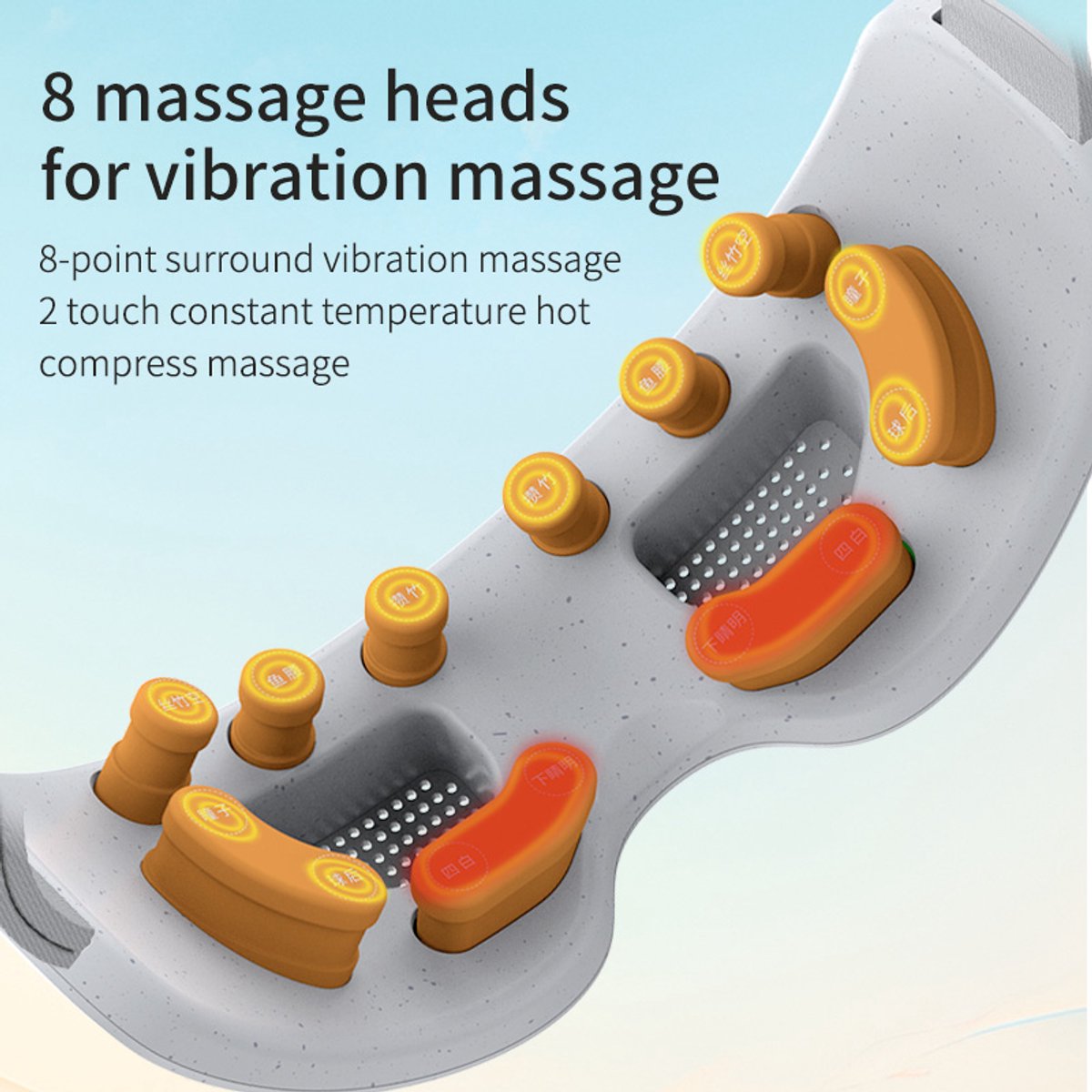 Lumehelbed Oogmassager met Warmte voor Vermoeide Ogen - afbeelding 2