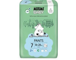 Muumi Baby Eco Luierbroekjes - Maat 7 - 16-26 kg - 34 stuks - Parfumvrij - Nordic Swan Ecolabel
