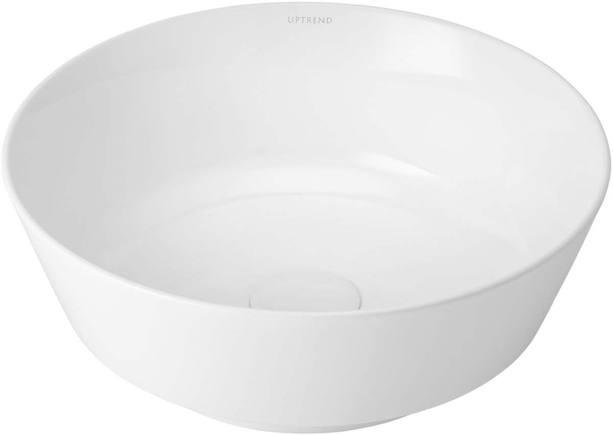 Keramische waskom rond wit 40x40x13,5 cm opbouw Paris