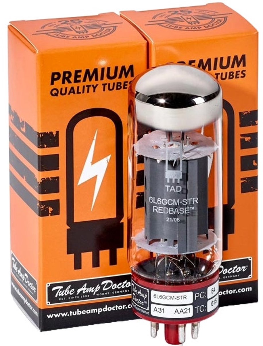 Tube Amp Doctor 6L6GCM-STR Redbase Premium Selected Pair eindversterkerbuizen (set van 2)
