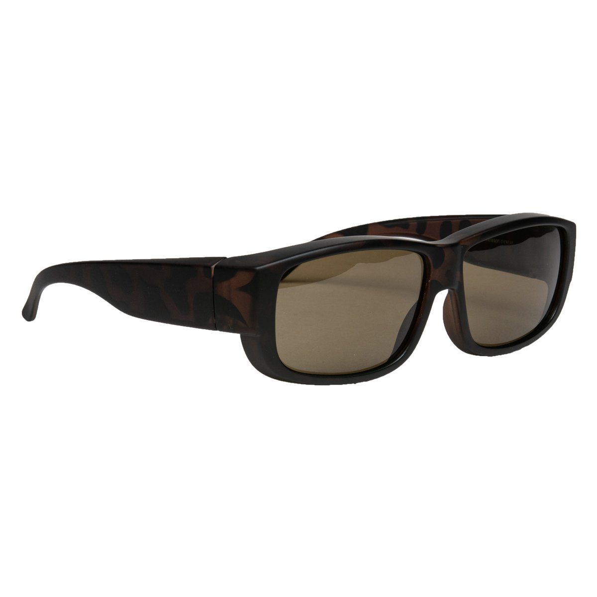 Melleson Eyewear Overzetzonnebril Groot - Bruin - Gepolariseerd - 100% UV-A en UV-B Bescherming - Inclusief Microvezel Pouch