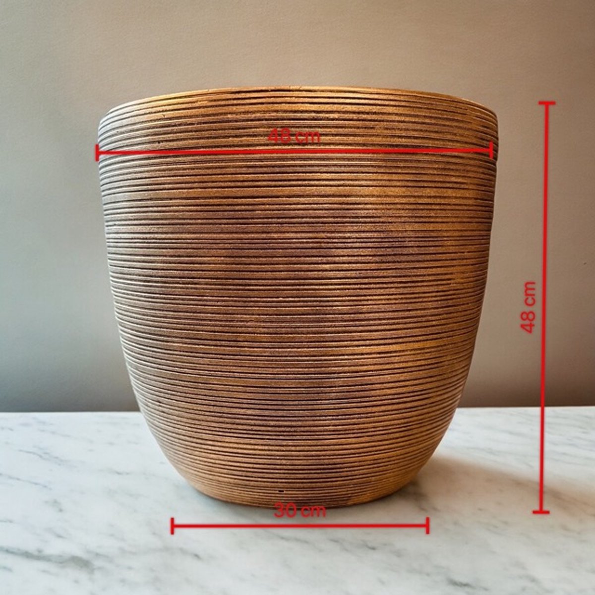 Seta Fiori - Pot voor Bloesembomen - brons - 60cm - polystone
