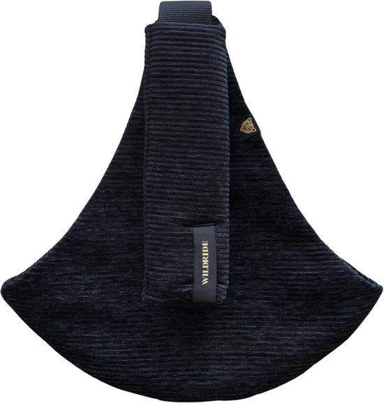 Wildride® Kinderdrager - Lichtgewicht & Draagbaar - Heupdrager Voor Kinderen van 9 Maanden tot 4 Jaar - Draagzak voor Baby en Peuter - Baby Carrier - Tot 20 kg - Ribfluweel Zwart