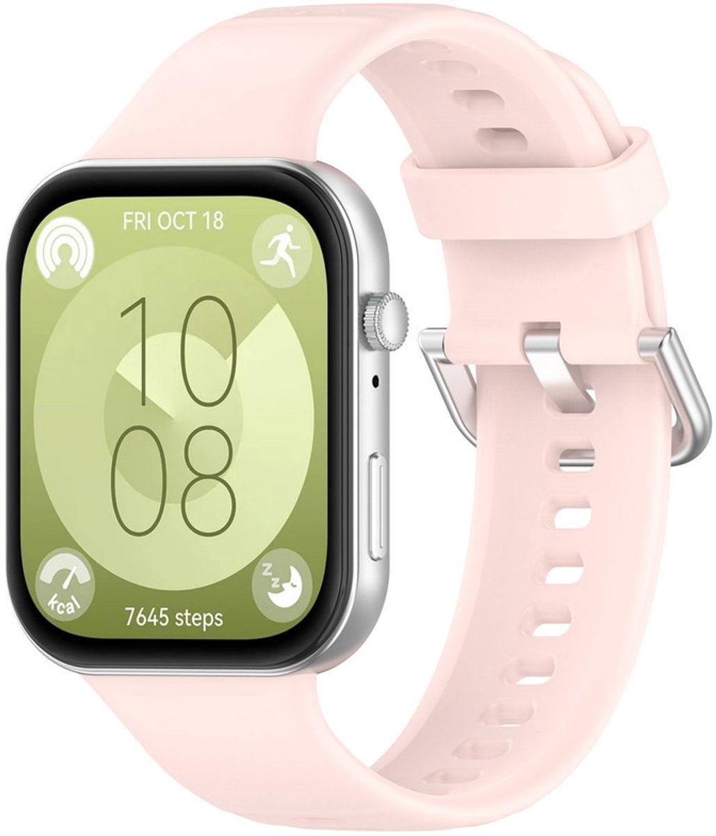 Siliconen bandje - geschikt voor Huawei Watch Fit 4 Pro / 4 / 3 - gespsluiting - roze