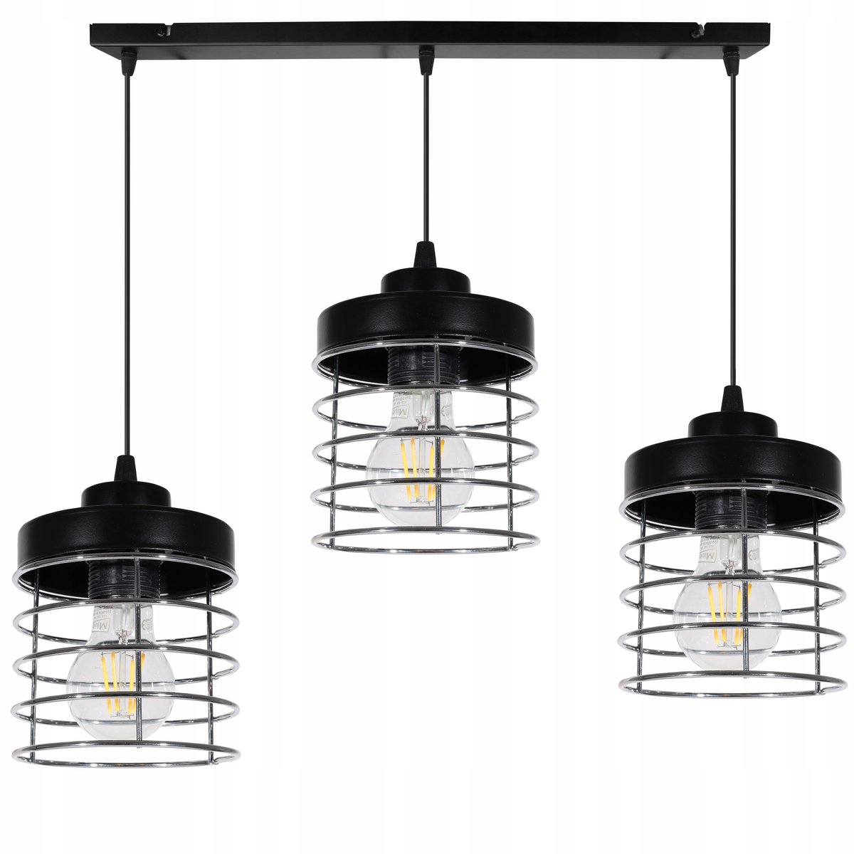 Light Home RASTI – Hanglamp – Plafondlamp – Chroom Dradig – LED – 3-Lichts