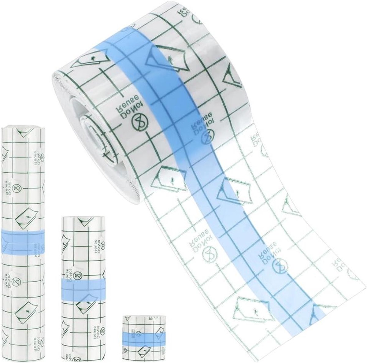 Provento - Transparant wondverband 6 rollen 5/10/15 cm waterdicht stretch kleefverbanden - zwemmen en douchen - medische verzorging