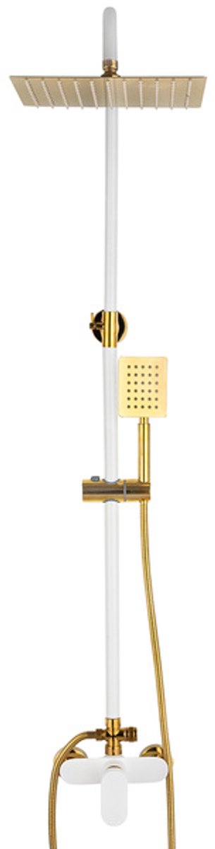 Silla S-1190WG – Opbouw Doucheset – Wit/Goud – Messing Constructie – Anti-Calc – Keramische Cartouche