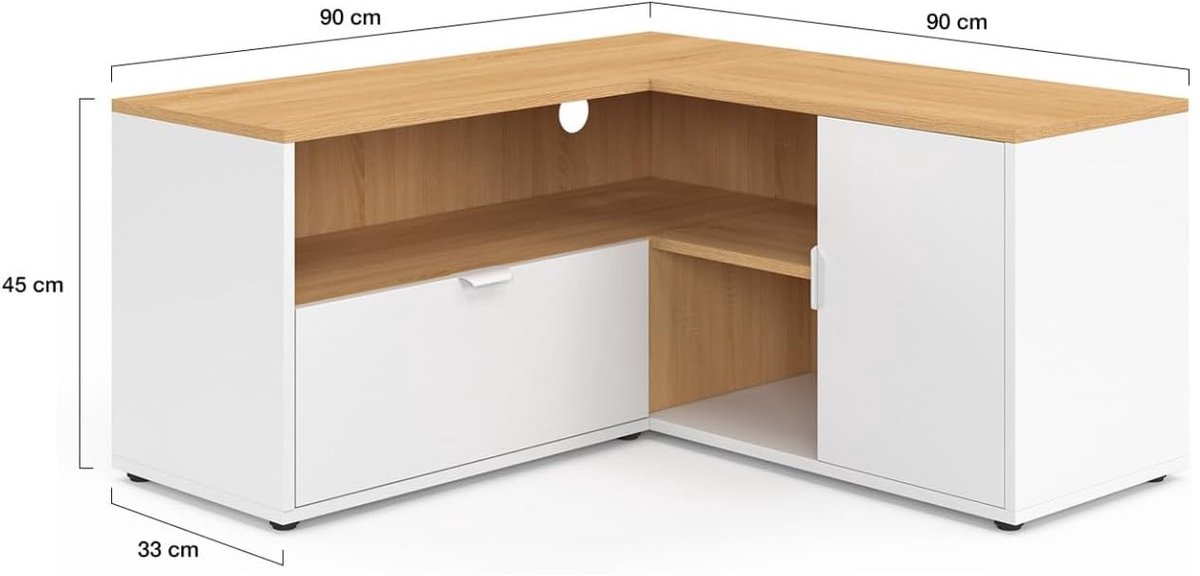 Opbergkast 90x90 cm - Wit - Medahomestore