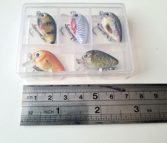 Rospo outdoor - Set van 5 Mini Crankbaits Kunstaas roofvissen-type1- — afbeelding 2