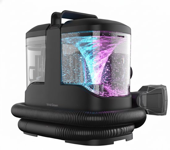 Vivid Green Vlekkenreiniger Compact - Tapijtreiniger - 5 Opzetstukken - Draagbare Meubelreiniger - Bank Reiniger Machine - Zetelreiniger