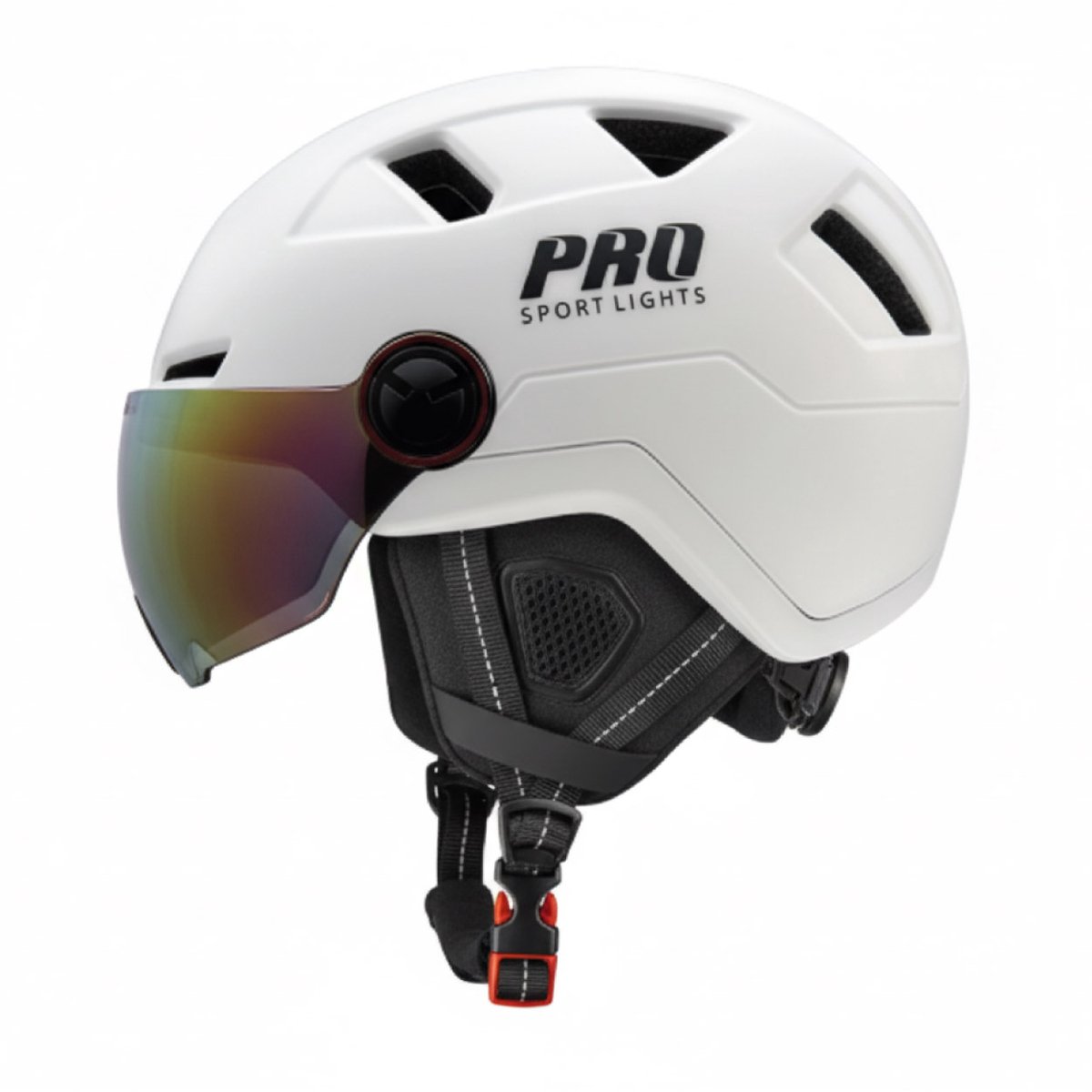 Fietshelm Volwassenen Speed Pedelec Helm met Visier & Oorwarmers - Wit - Large - NTA8776
