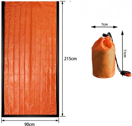 PE Outdoor Noodslaapzak Geïsoleerde Waterdichte Slaapzak Camping Survival Opbergtas (1 set) — afbeelding 2