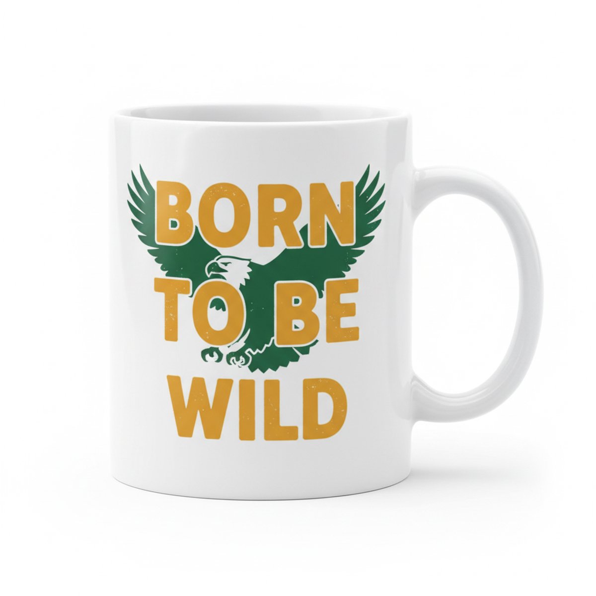 Born to Be Wild Koffiemok 330 ml – Stoere Motiverende Tekst Cadeau Mok