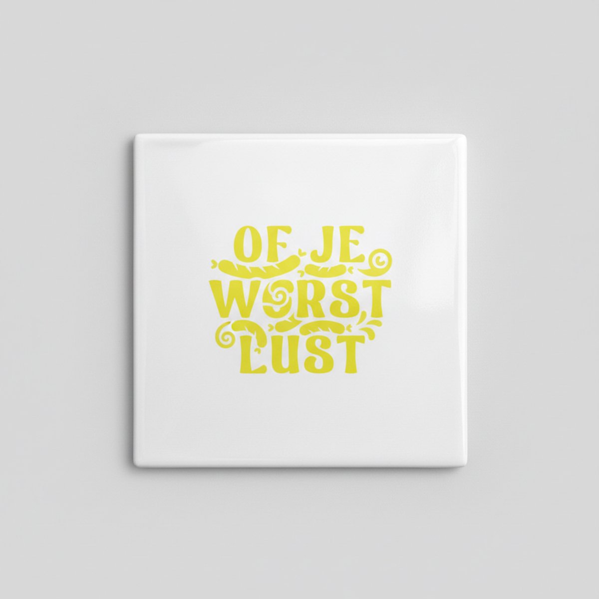 “Of Je Worst Lust” Grappige Nederlandse Quote Keramische Tegel – 15×15 cm Humor Keuken- & 