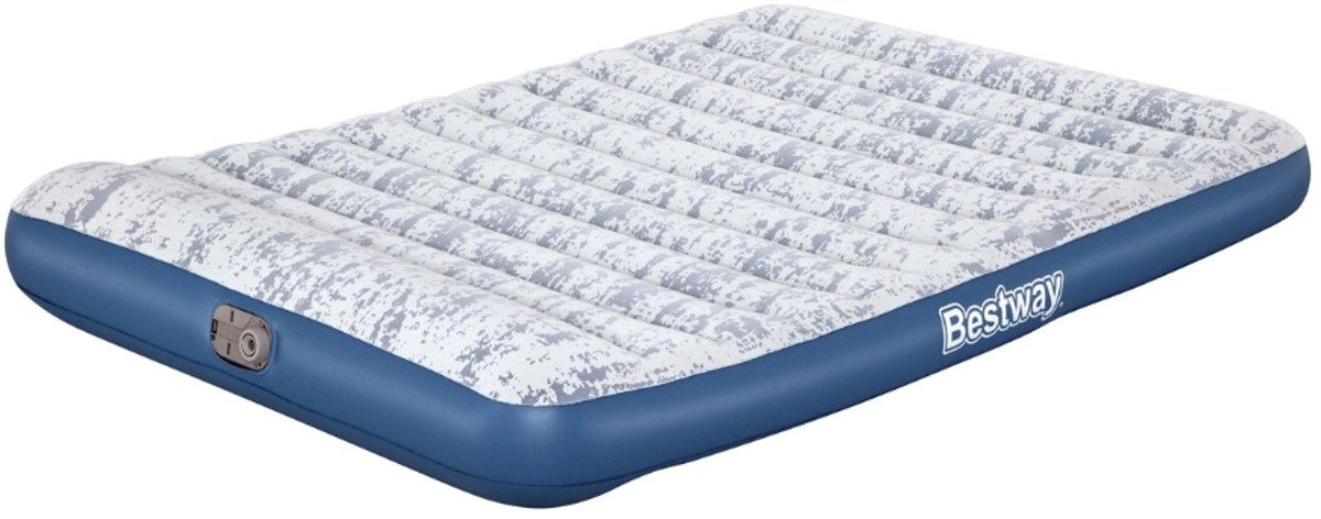 Bestway – Luchtbed – 2-Persoons – 152×203×30 cm – Blauw – Met Ingebouwde Elektrische Pomp – Incl. 3-in-1 Opbergtas - 2-persoons Luchtbed - Luchtbed Met Pomp - Binnen Gebruik - Comfortabel Luchtbed - Luchtbed Met Kussen