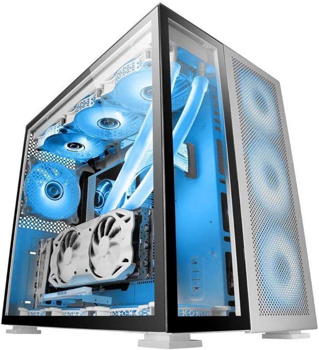 XXL E-ATX Gaming PC Behuizing met Dubbel Gehard Glas en USB-C
