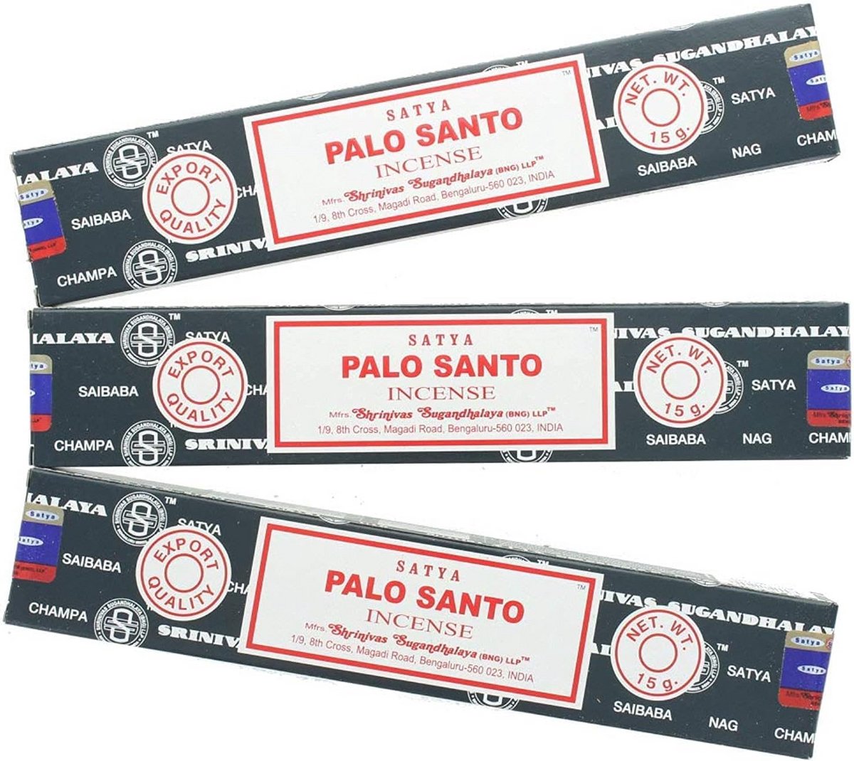 Natuurlijke wierookstokjes met Palo Santo en Nag Champa - Set van 3