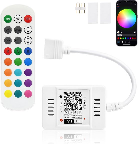 Slimme RGB LED Strip Controller WiFi / App Besturing met Alexa en ...