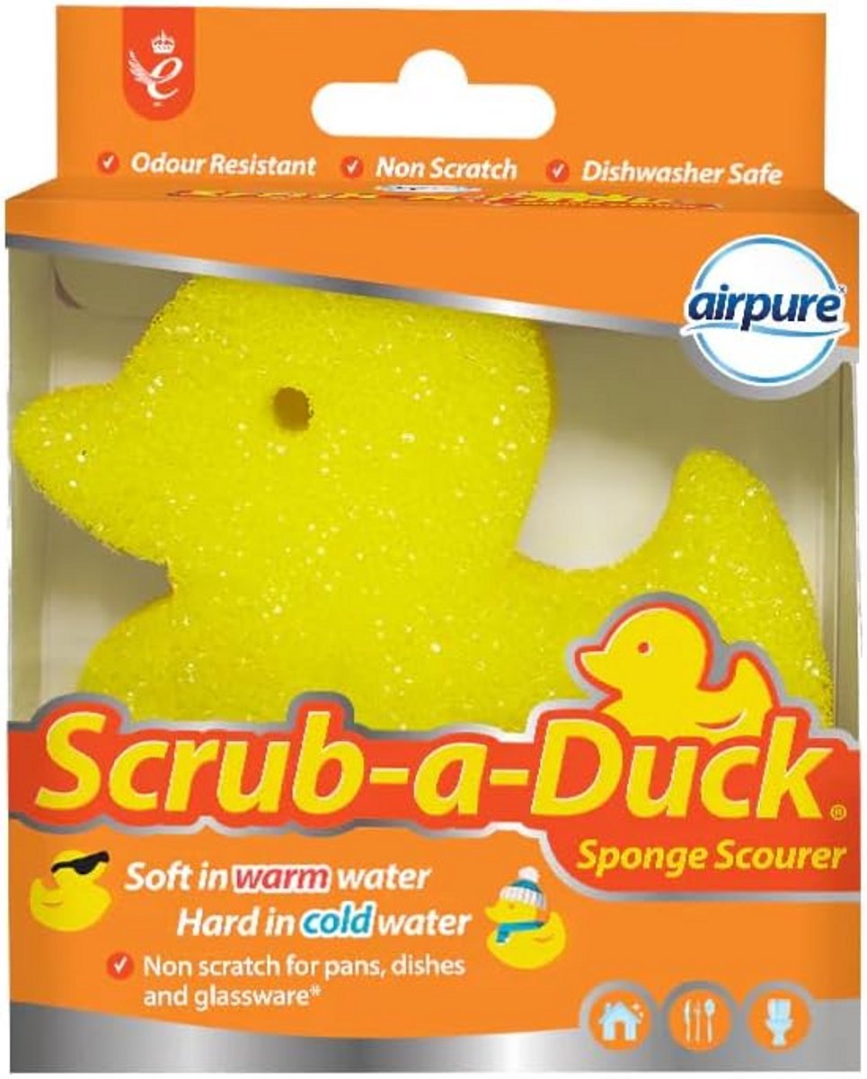 Krachtig Schuursponsje in de Vorm van een Rubberen Eend voor Grondige Schoonmaak