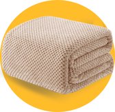 Fleece deken of plaid - bank/bed - roze - 150 x 120 cm | Leen Bakker