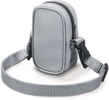 Grijze draagtas met rits en draagband voor de Beurer inhalator.