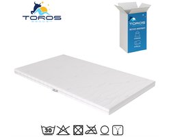 Topmatras - 140x210 - Topper Matras HR Koudschuim -Bamboo Hybrid - Topdekmatras - 9cm - Afritsbaar Wasbaar Tijk - Orthopedisch Purschuim - Anti-allergisch - Topper Hotel XL - Anti Bacterieel