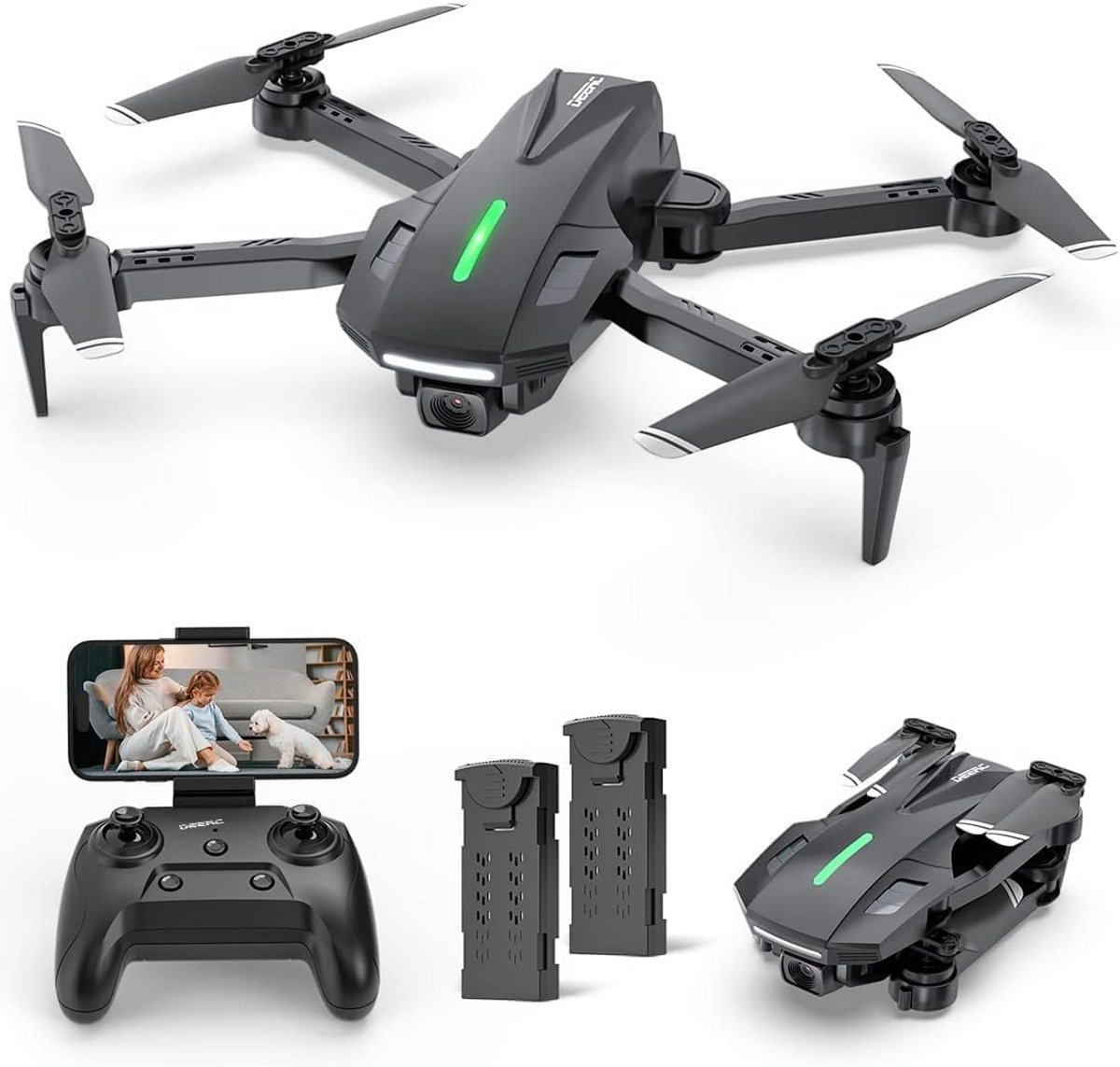 Mini Drone met 1080p HD Camera voor Kinderen en Volwassenen, Opvouwbare FPV Quadcopter