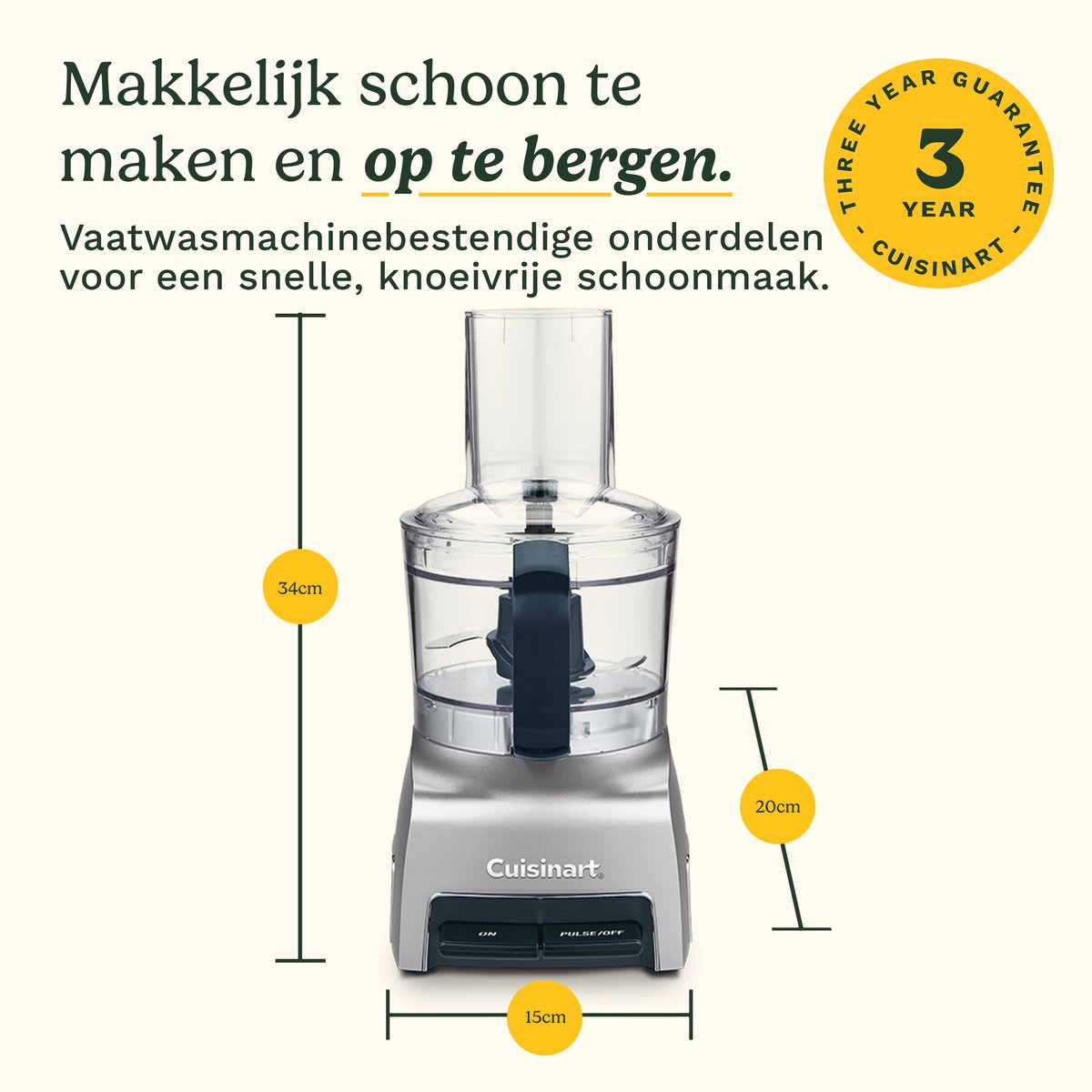 Cuisinart - FlexPrep Foodprocessor - 1,1 L - RVS Mes - Omkeerbare Schaafschijf - Inclusief Klopmes - 300 W - Zilver thumbnail 4