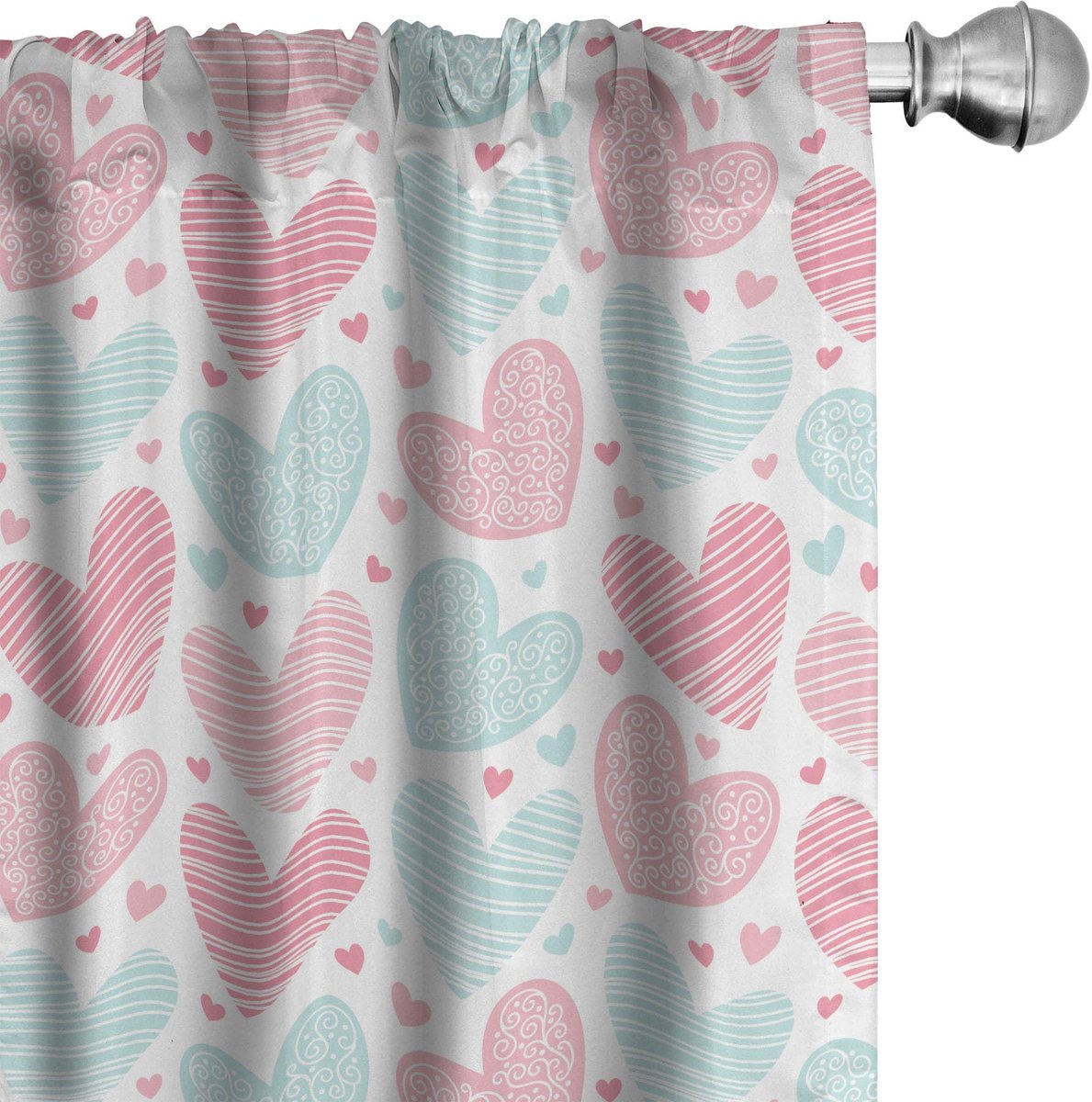 ABAKUHAUS LIEVE GORDIJNEN – 2x75x245 cm – Pastelroze, microvezel